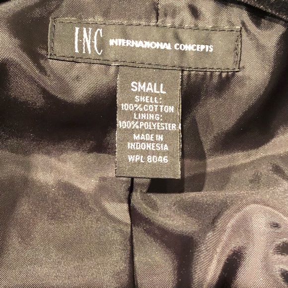 NWT INC International Concepts Black & White Zip Front Jacket /Coat - Sz Small - Picture 7 of 9